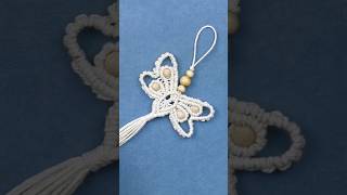 DIY Macrame Butterfly Pendant #macrame