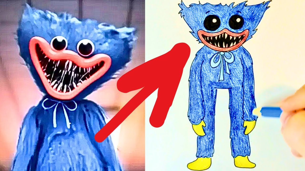 HOW TO DRAW HUGGY WUGGY | Poppy Playtime (Draw & Color) - YouTube