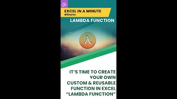 LAMBDA FUNCTION EXCELINAMINUTE  #shorts