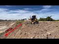 Amazing/New projects KOMATSU D61ex Dozer push dirt &amp; fill into a huge pond with dump trucks.