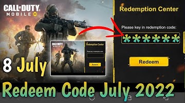 Call Of Duty Mobile Redeem Code | July Redeem Code Codm 2022 | New Redeem Code Codm