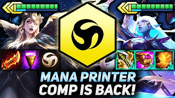 3 STAR LEBLANC AND 3 STAR SORAKA WITH 5 RENEWERS HAVE INFINITE MANA!! | Teamfight Tactics
