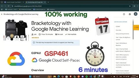 Bracketology with Google Machine Learning GSP461 #googlecloud #quicklab #arcade 