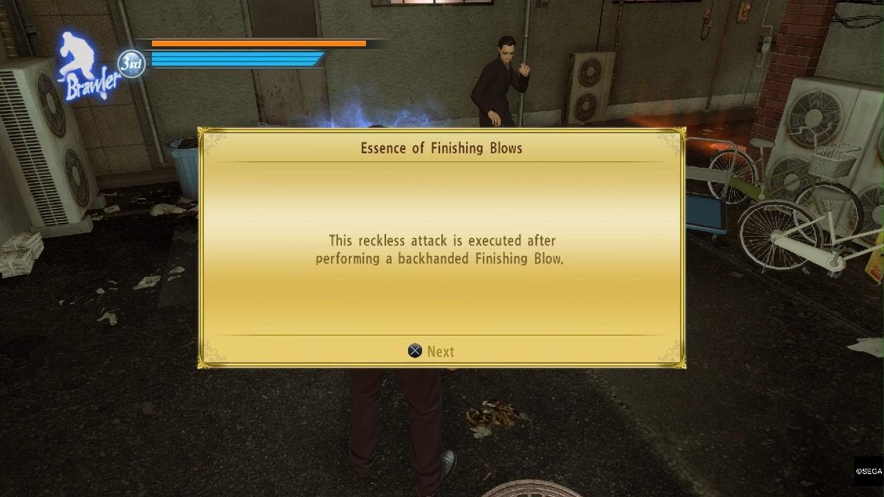 YAKUZA 0 Bacchus's Training #5 - Finisher From a Combo - Essence of Finishing Blows