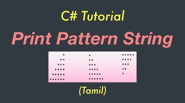 How to Print Pattern String | C# Tutorial | Tamil