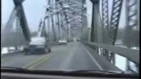 A drivers view of the Old Clark Bridge in Alton Il...