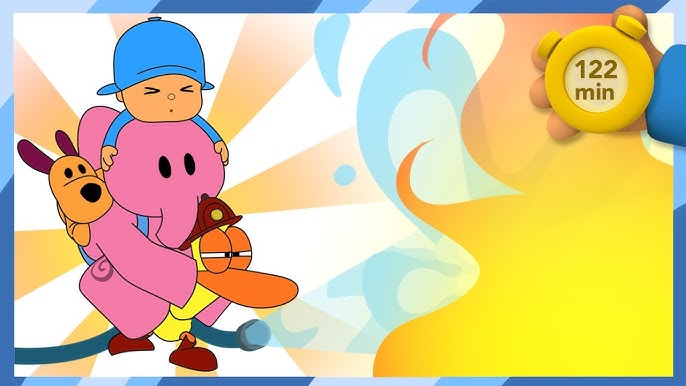 Desenho de Pocoyo no carro de corrida para colorir - Tudodesenhos