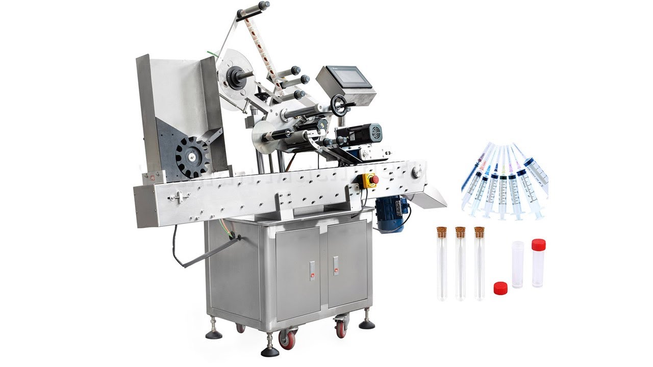 MT-300 Automatic Paper Tube Adhesive Label Applicator Blood Collection ...