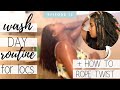 LOC  Wash Day Routine + How To Rope Twist