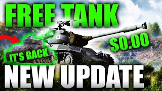 FREE Tank + RARE Tank Returns! World of Tanks Console NEWS