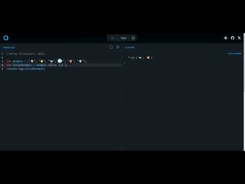 Slice array method in javascript with example