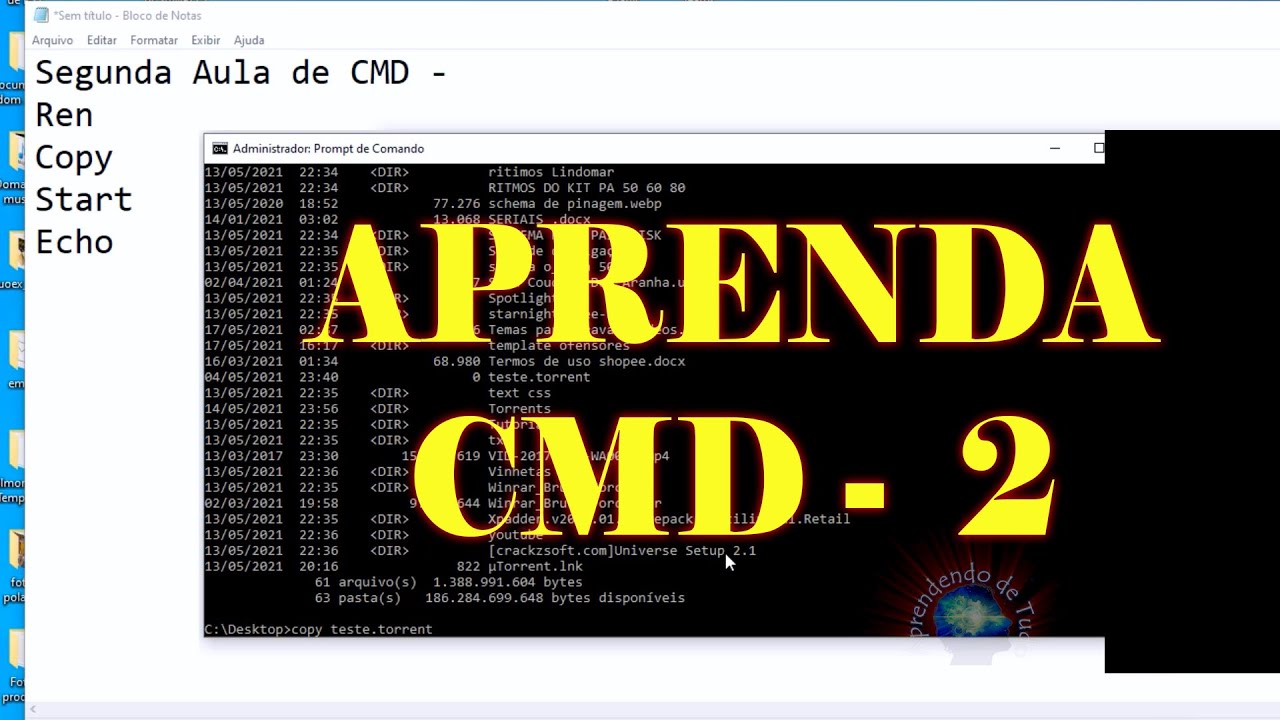 Prompt de Comandos Aprenda CMD Aula 2 - YouTube