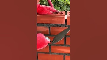 installation of red bricks in the construction process is easy, fast and very neat #contructions