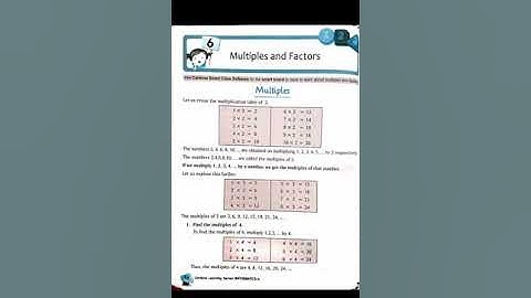 Class 4 Maths Chapter - 06 Multiples and Factors Introduction by Krutika Deshpande