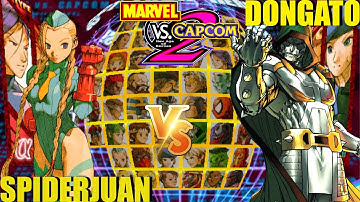 MvC2 Mvci Umvc3 SPIDERJUAN vs DONGATO (Fightcade) pt 6