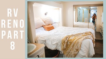 Fifth Wheel RV Renovation Part 8- Carpet Removal, Bedroom Floor & Bathroom Faucet | Budget DIY Reno