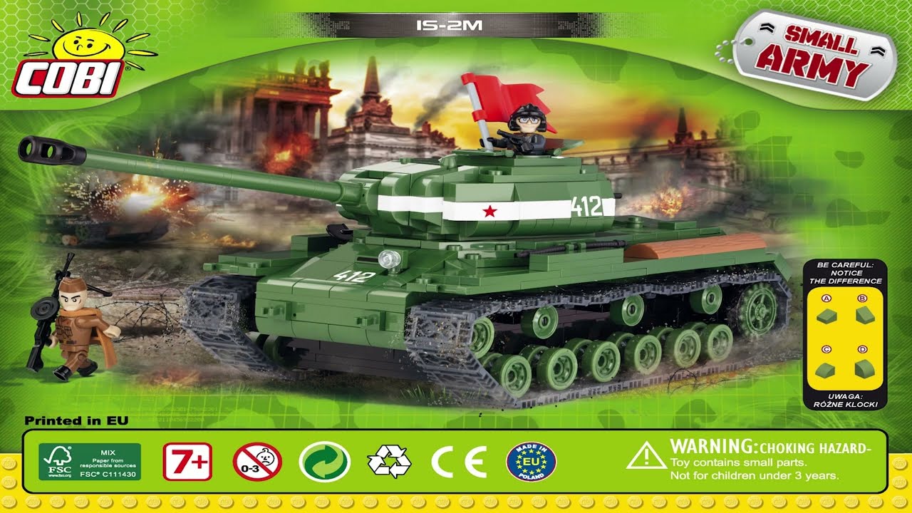 Cobi Instructions | Small Army / WW2 | 2491 | IS-2M (Soviet Heavy Tank)