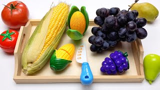 Cutting Fruit, Corn, Grape , Vegetable | Real vs Plastic Challenge ASMR