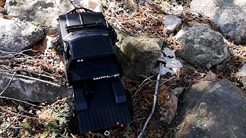 WPL C24 Flatbed Crushing Rocks