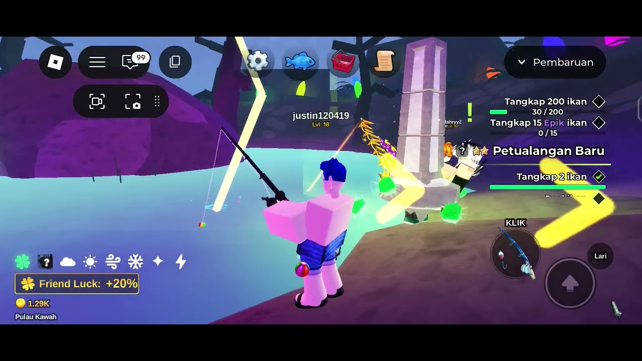 AKU MENDAPATKAN IKAN MITOS DARI TEMANKU FISH IT ROBLOX