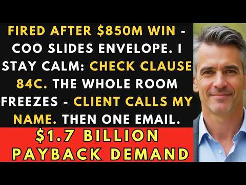 They Fired Me After My $850M Win—My Hidden Contract Clause Cost Them $1 7B, COO Resigned