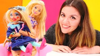 Barbie ve Chelsea ile kız oyunları! Chelsea komik makyaj yapıyor! Özel bölümler