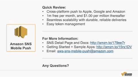 Using Mobile Push Notifications with Amazon SNS - Simply Notification Service on AWS