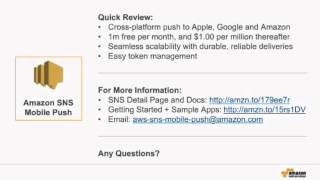 Using Mobile Push Notifications with Amazon SNS - Simply Notification Service on AWS