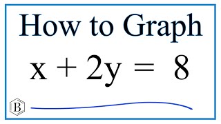 How to Graph the Linear Equation x   2y = 8