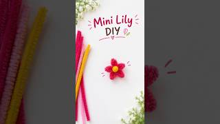 How to Make a Cute Mini Lily with Pipe Cleaners ✨#theartaura #pipecleanercrafts #artandcraft #art