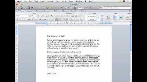 Word Processing - Adding a Word Count