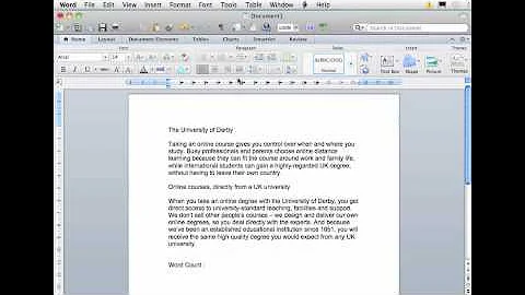 Word Processing - Adding a Word Count