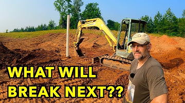 Farm Pond: Laying Pipe and Starting The Dam.  Part 4/7