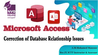 Correction of Database Relationship Issues/Microsoft Access 2016