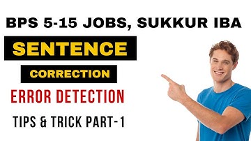 Sentence correction || error detection (part 1)  || Bps 5-15 test preparation