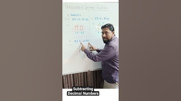 Subtraction of  Decimals| How to subtract decimal numbers |Decimal Fractions class 5 | #decimal