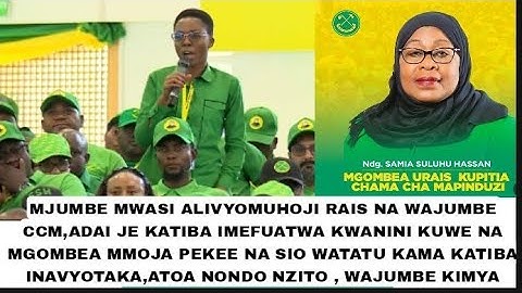 NGWASI KAMANI ALIVYO MHOJI RAIS SAMIA KWANINI AWE MGOMBEA MMOJA TU CCM,KATIBA IMEFUATWA?WAJUMBE KIMY