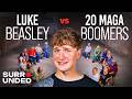 1 GenZ Liberal vs 20 Boomer Trump Supporters (ft. Luke Beasley) | Surrounded