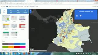 Web AppBuilder Online, integrando aplicaciones web. Avance del Zika screenshot 1