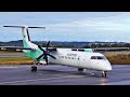 Widerøe Dash-8 Q400 | Landing & Takeoff at Stord airport, september 2020