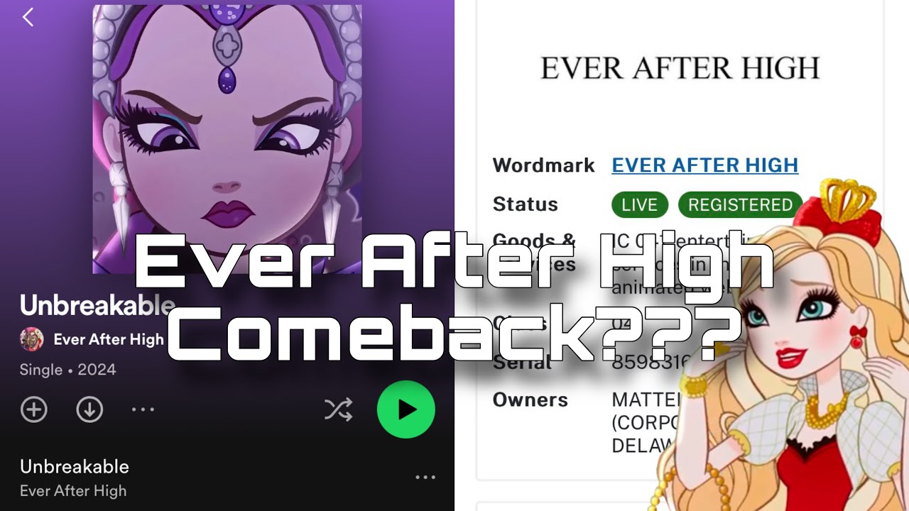 Ever after high vai voltar!dia 5 de janeiro lançou uma música nova de#