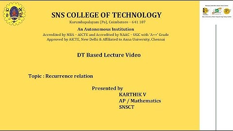 DT Based Lecture Video | Discrete Mathematical Structures | SNS Institutions