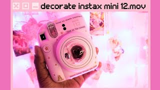 💖decorate my pink instax mini 12 with me💖 #instaxmini12 #pinkcamera #pinkinstax