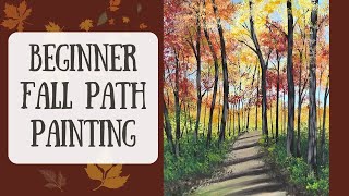 How to Paint a Fall Forest | Step by Step Beginner Acrylic Painting Tutorial
