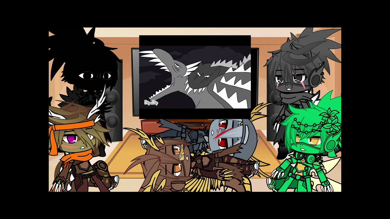 Kaijus + Man in the suit react to Godzilla Raids again recap animation Gacha Club Reaction Video