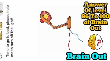 Brain Out- Answers of level 96,97,98,99 and 100 of brain out.