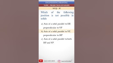 MCQs - 2 on Projections of solids | Engineering Drawing | Learn with Nikhil