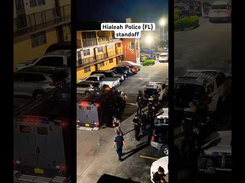 Hialeah PD police stand off last night ,Shi was crazy #shorts #crime #police #miami #florida #cops
