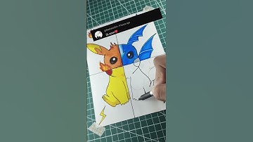 #pikachu #drawing in #four #elements ✨#nature 💚🪴🌲🌿#pokedance #pokemon #shorts