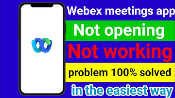 Webex meetings app not opening । Webex meetings app not opening problem । Webex meetings app